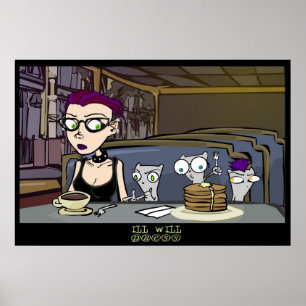 Middag Scene : skumma ekorren Poster