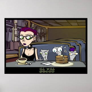 Middag Scene : skumma ekorren Poster