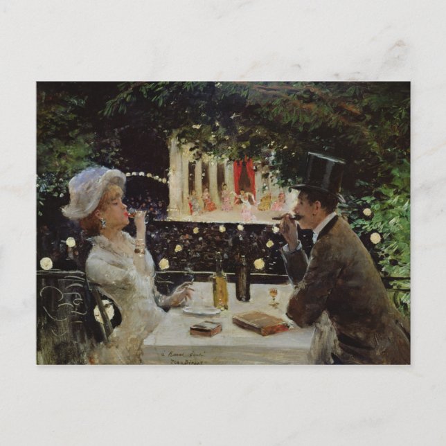 Middag vid Les Ambassadeurs, 1882 Vykort (Framsida)