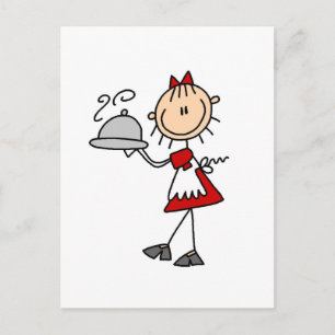 Middagen är serverad i skjortor och gåvor vykort