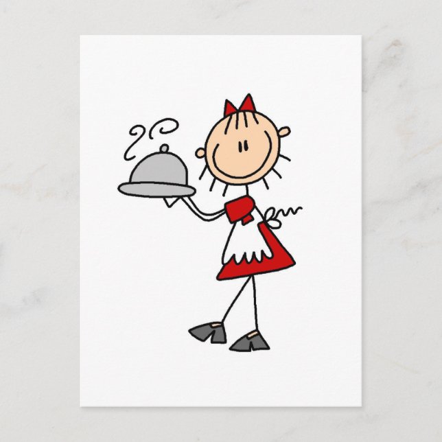 Middagen är serverad i skjortor och gåvor vykort (Framsida)