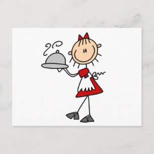 Middagen är serverad i skjortor och gåvor vykort