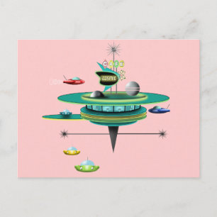Middagen Retro Space Vykort