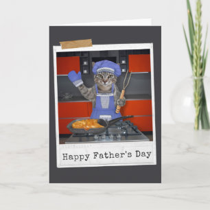 Middagens Redo! Lycklig Fars dag-kort Kort