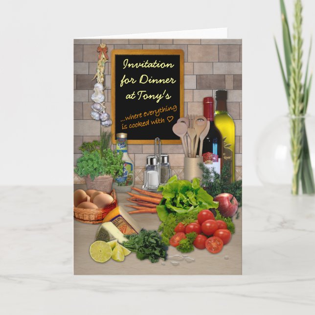 Middaginbjudan (anpassadet) inbjudan (Framsida)