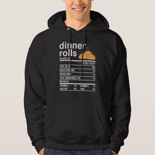 Middagsbullar Näringsinnehåll Mat  Sägmässa Hoodie (Framsida)