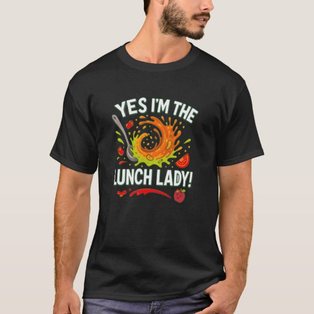 Middagsdampresent Roligt Retro Kafeteria Tillbaka  T Shirt (Framsida)