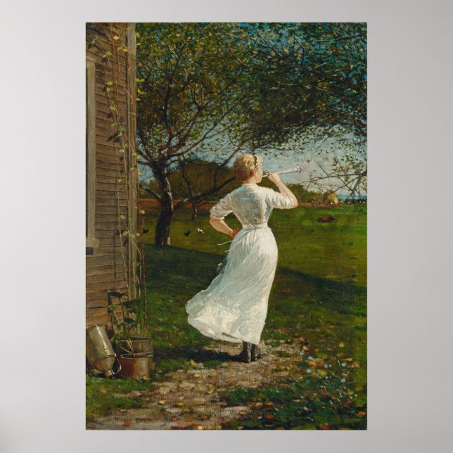 Middagshorn - Winslow Homer Fine Art Poster (Framsidan)