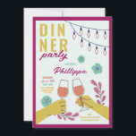 Middagskväll För Firande Födelsedag Vinprovning Lu Inbjudningar<br><div class="desc">Middagskväll - För Firande Födelsedag Vinprovning - Lunch med vänner Design  - Ändra texten så att den passar till din fest. Ändra till valfri ålder.</div>