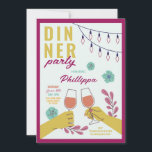 Middagskväll För Firande Födelsedag Vinprovning Lu Inbjudningar<br><div class="desc">Middagskväll - För Firande Födelsedag Vinprovning - Lunch med vänner Design  - Ändra texten så att den passar till din fest. Ändra till valfri ålder.</div>