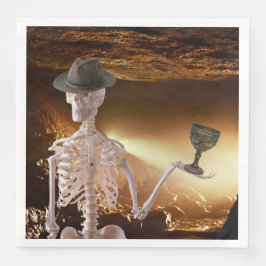 Middagskycklingar, "Indy" Bones Halloween Skeleton Pappersservett