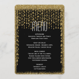 Middagsmeny | Modern Guld Black Meny