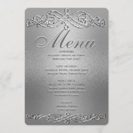 Middagsmeny | Silver Shimmer Elegance Meny