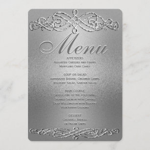 Middagsmeny Silver Shimmer Elegance Meny