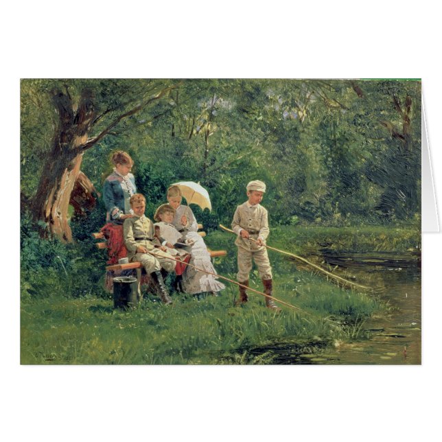 Middagsol, 1881 hälsningskort (Framsidan Horizontal)