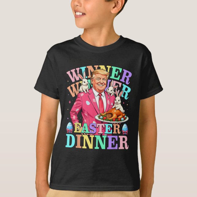 Middagstrumpen Påsk i Winner Winner Påsk T Shirt (Framsida)
