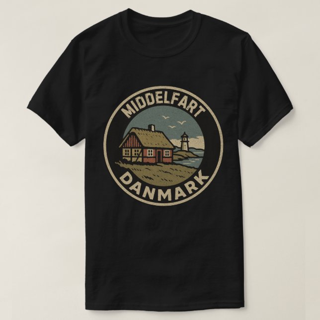 Middelfart, Danmark Danmark T Shirt (Design framsida)