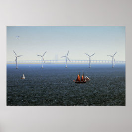Middelgrundens vindkraftpark, Öresund, Danmark Poster