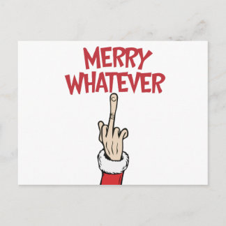 Middle Finger Merry Whatever Vykort