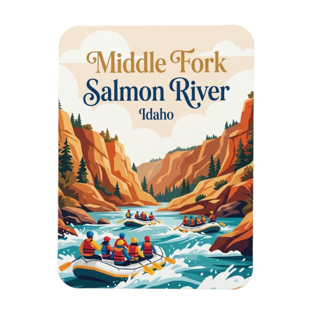 Middle Fork Salmon River Idaho Magnet (Vertikal)