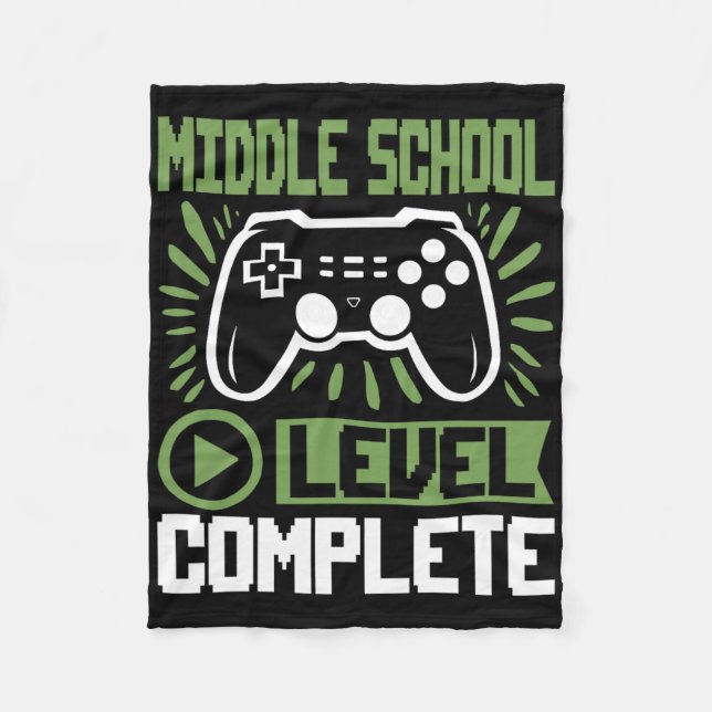 Middle School Level Complete Gamer Cl Of 2025 Grad Fleecefilt (Framsidan)