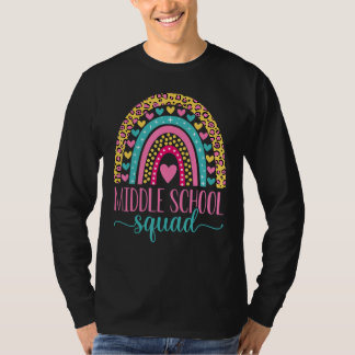 Middle School Squad Team Teacher Girls Boys Back T Shirt