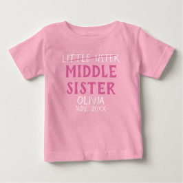 Middle Sister reveal custom name T Shirt