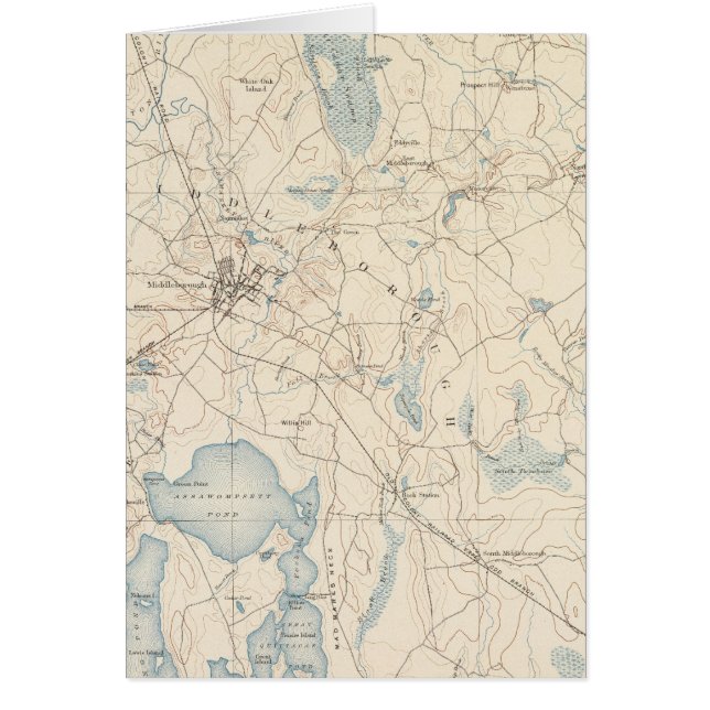 Middleborough, Massachusetts Hälsningskort (Framsidan)