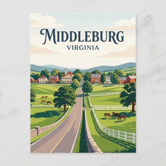 Middleburg USA Vykort (Framsida)