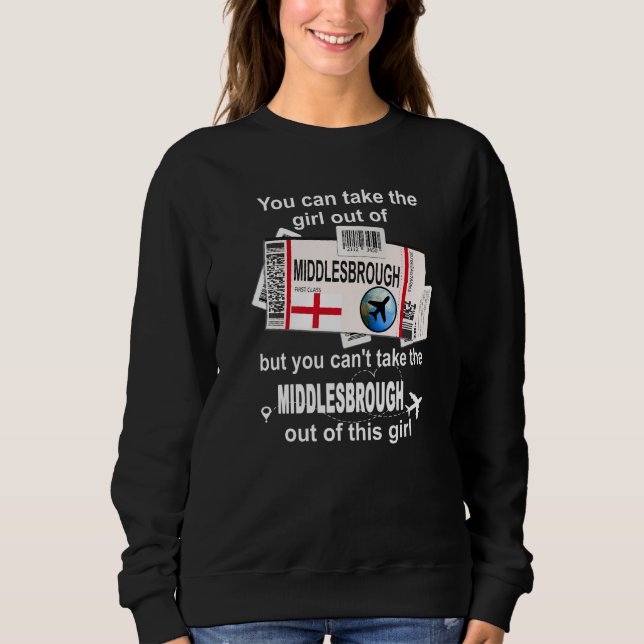 Middlesbrough Boarding Pass  Middlesbrough Girl T Shirt (Framsida)