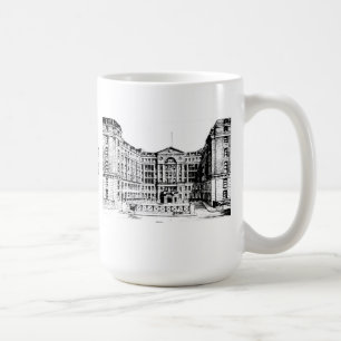 Middlesex sjukhusmugg (svarten & vit) kaffemugg