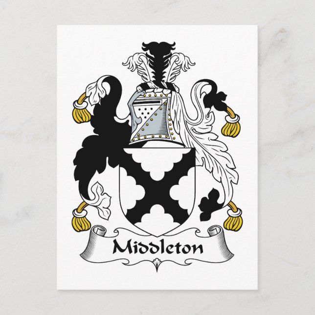 Middleton Family Crest Vykort (Framsida)