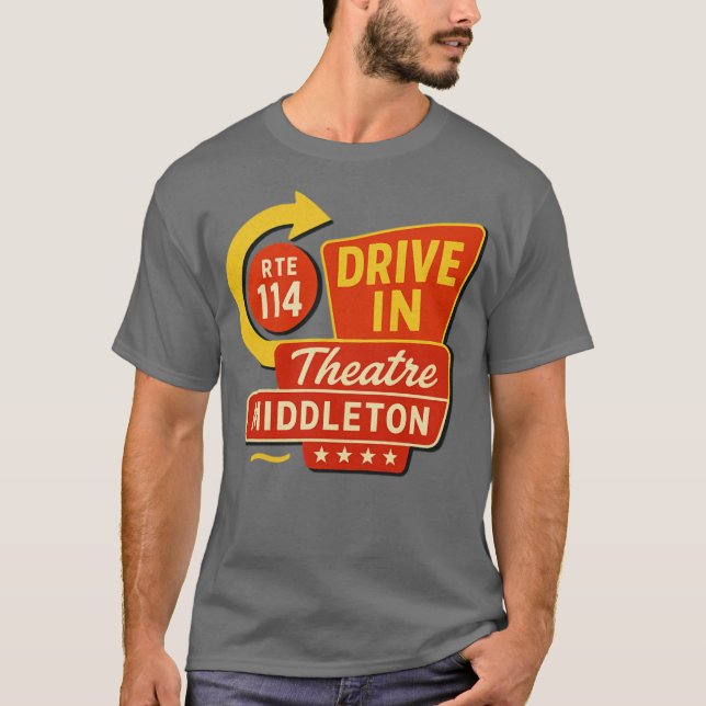 Middleton Rt 114 Drive-In Middleton, MORSA Retro D T Shirt (Framsida)
