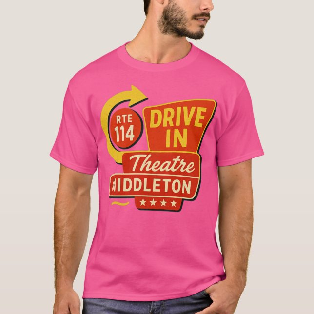 Middleton Rt 114 Drive-In Middleton, MORSA Retro D T Shirt (Framsida)