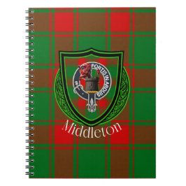 Middleton Scottish Clan Tartan & Crest Anteckningsbok
