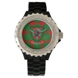Middleton Scottish Clan Tartan & Crest Armbandsur