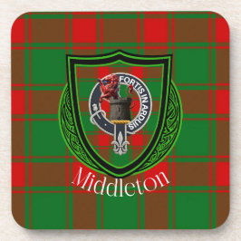 Middleton Scottish Clan Tartan & Crest Underlägg