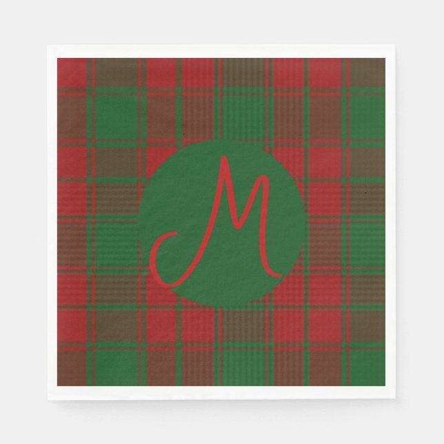 Middleton Tartan Monogram Pappersservett (Framsidan)