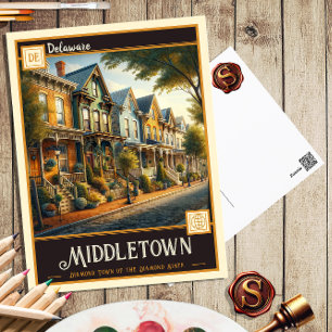 Middletown, Delaware Postkort för Vintage Vykort