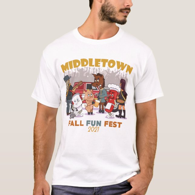 Middletown Fall Roligt Fest Tee by Stuart Troxel (Framsida)