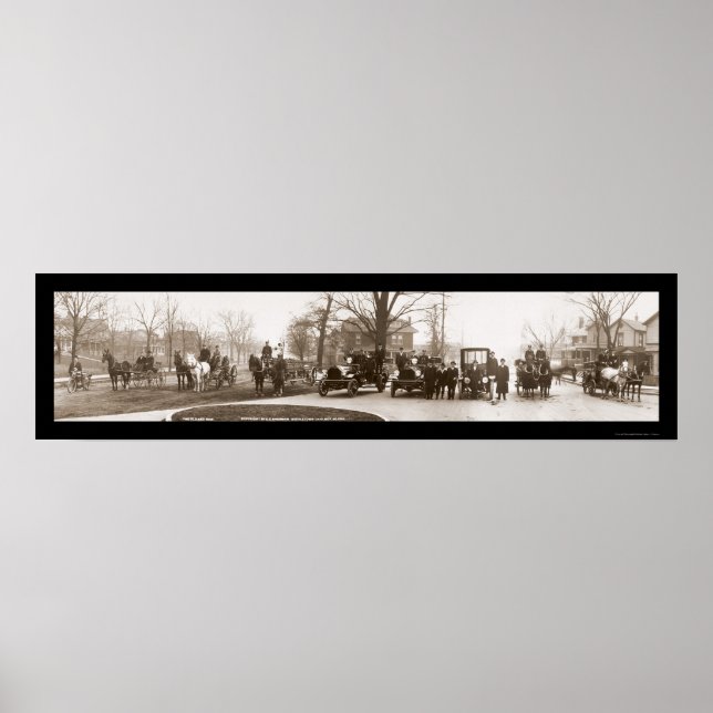 Middletown Fire Department Photo 1914 Poster (Framsidan)