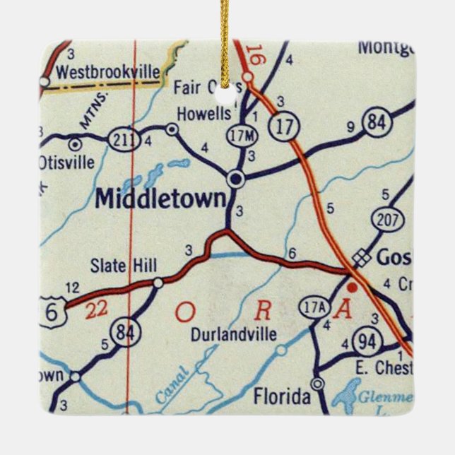 Middletown NY Julgransprydnad Keramik (Baksida)