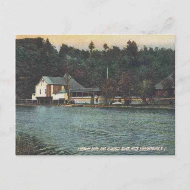 Middletown NY, Midway Park, Vintage Vykort (Framsida)