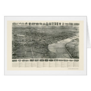 Middletown panorama- karta för CT - 1915 Hälsningskort