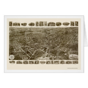 Middletown panorama- karta för NY - 1921 Hälsningskort