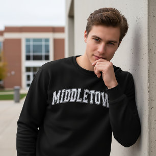 Middletown University-Style Amerika College Lång Ärmad Tröja