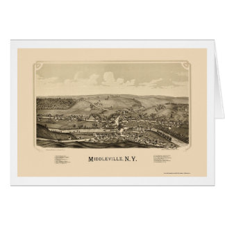 Middleville panorama- karta för NY - 1890 Hälsningskort