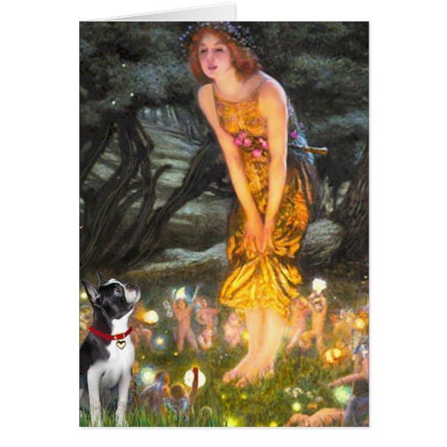 MidEve - Boston Terrier #2 Hälsningskort (Framsidan)