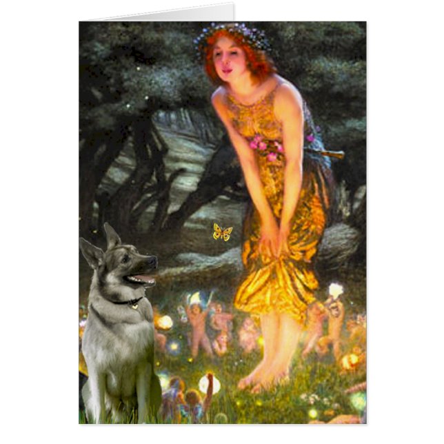 MidEve - norska Elkhound Hälsningskort (Framsidan)