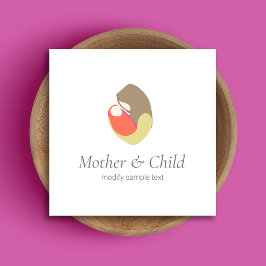 Midfru Doula Birth Couch Mor och Child Fyrkantigt Visitkort
